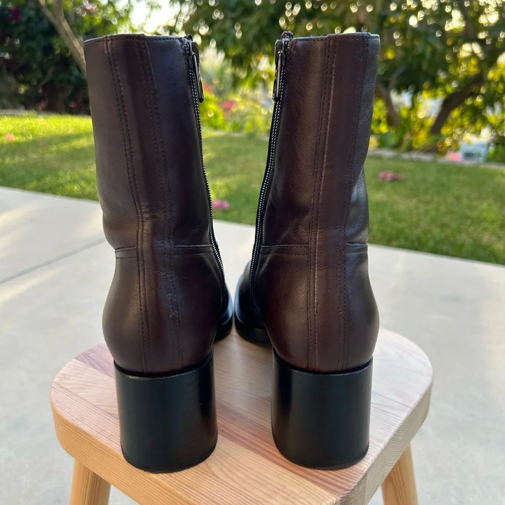 Labucq Joan Boot Leather Ankle Boots: Size 40, Cocoa Brown - Picture 4 of 10